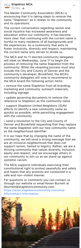 MCA Statement