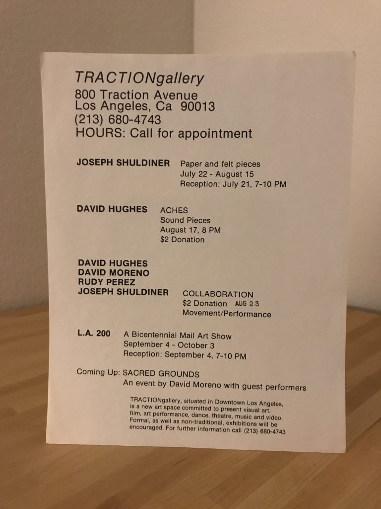 Traction Gallery Summer 1980 Flyer