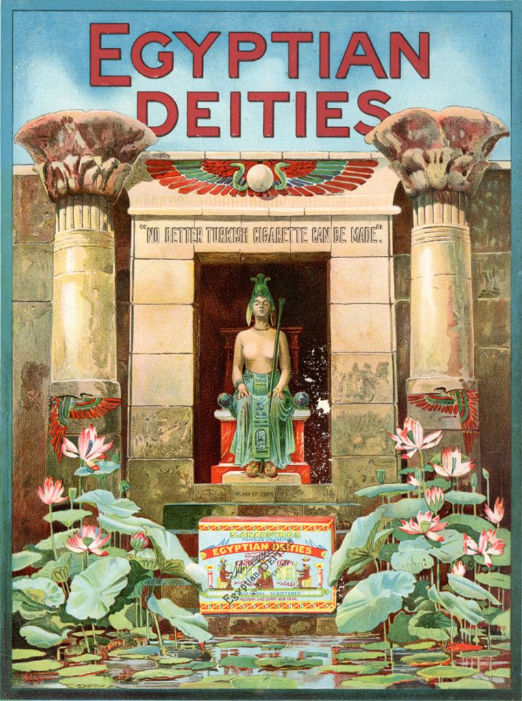 Egyptian Deities Cigarettes Poster